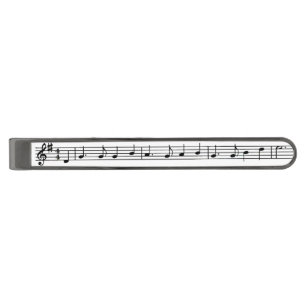 Tag Tie Gunmetal Finish Tie Clip