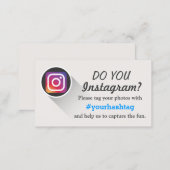 Tag Your Instagram Photos Hashtag Business Cards (Front/Back)