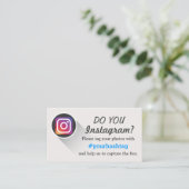 Tag Your Instagram Photos Hashtag Business Cards (Standing Front)