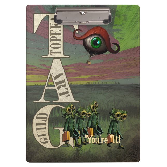 TAG You're it .  Classic  Playing Cards Clipboard (Front)