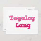 Tagalog Lang Postcard (Front/Back)