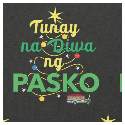 Tagalog Philippines Spirit of Christmas Fabric