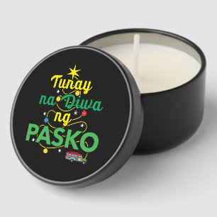 Tagalog Philippines Spirit of Christmas Mini Candle Favors