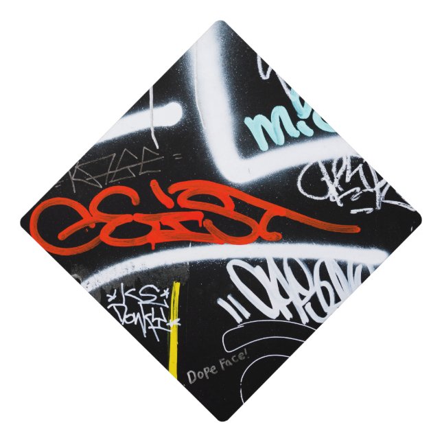 tagged graduation cap topper (Front)