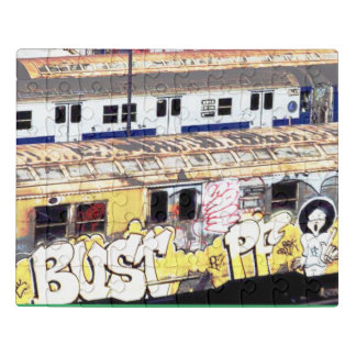 Tagged up Subway Car Jigsaw Puzzle