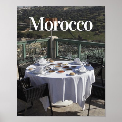 Tagine  Moroccan Food   Retro Style Poster