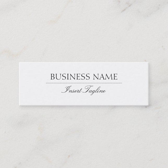 Tagline Elegant Mini Business Card (Front)