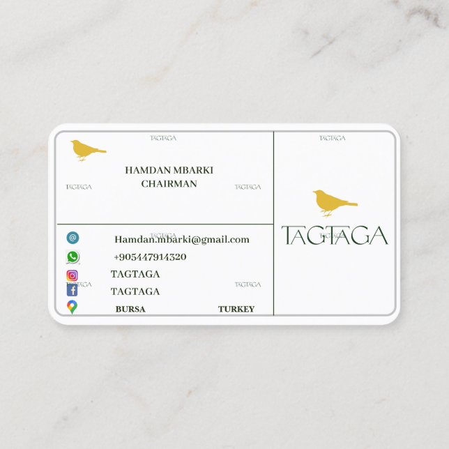 TAGTAGA Business Card (Back)