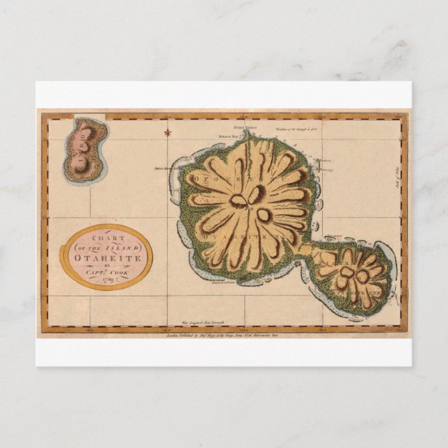 Tahiti 1769 postcard (Front)
