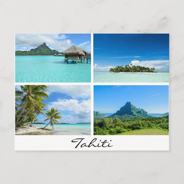Tahiti and French Polynesia landscapes postcard (Front)