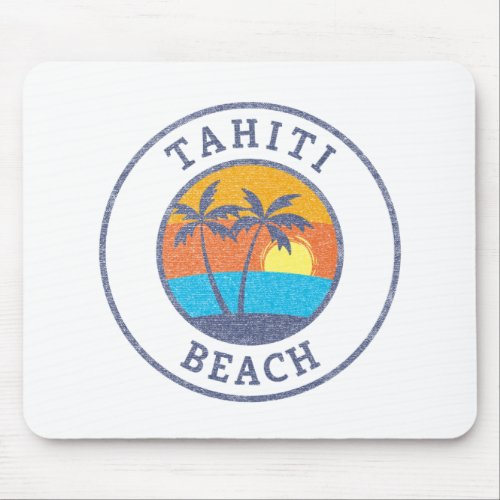 Tahiti Beach Bahamas Faded Classic Style Mouse Pad