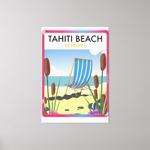 Tahiti beach st tropez canvas print