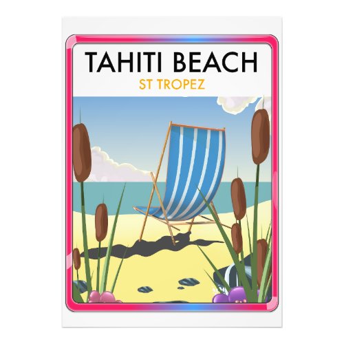 Tahiti beach st tropez photo print