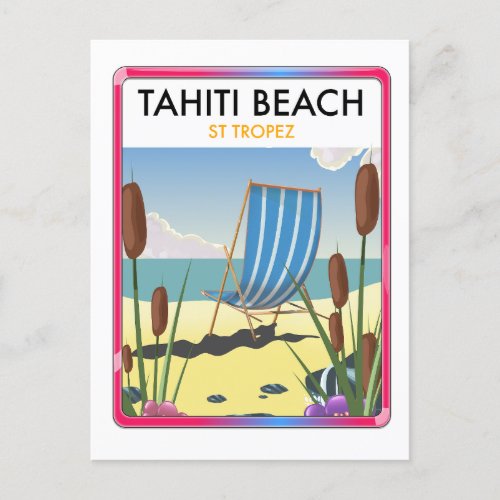 Tahiti beach st tropez postcard