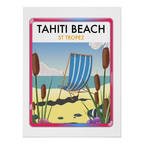 Tahiti beach st tropez poster