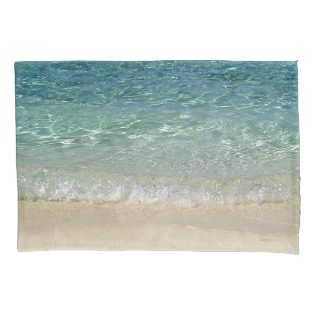 Tahiti Blue Tropical Water Pillow Case (Front)