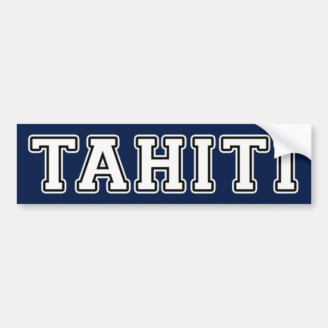 Tahiti Bumper Sticker (Front)