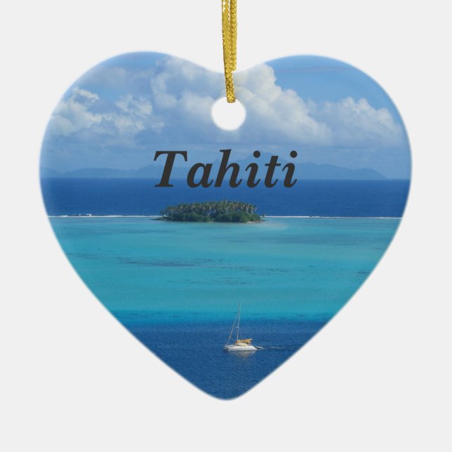Tahiti Ceramic Ornament (Front)