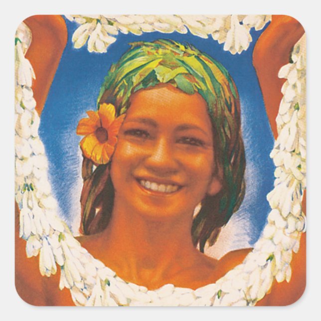 Tahiti ~ La Perle du Pacifique Square Sticker (Front)