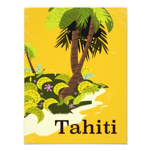 Tahiti Retro travel poster