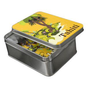 Tahiti Retro travel poster Jigsaw Puzzle