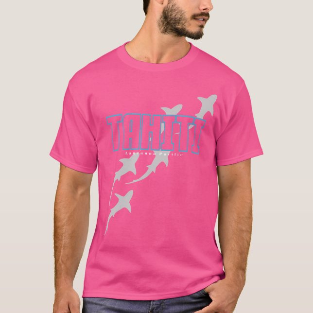 Tahiti Shark Scuba Diving Scuba Diving With Sharks T-Shirt (Front)
