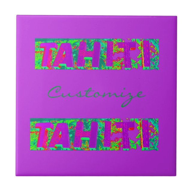 Tahiti Sign Thunder_Cove Ceramic Tile (Front)