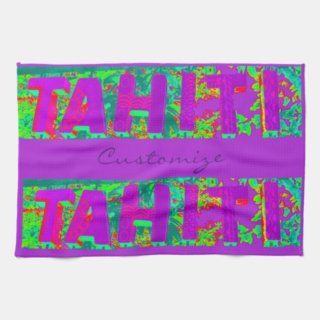 Tahiti Sign Thunder_Cove  Kitchen Towel (Horizontal)