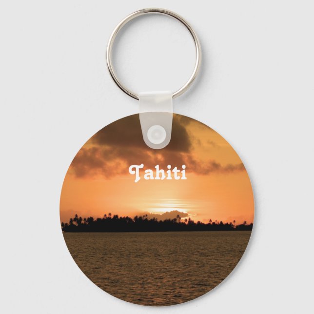 Tahiti Sunset Keychain (Front)