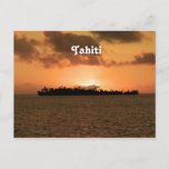 Tahiti Sunset Postcard