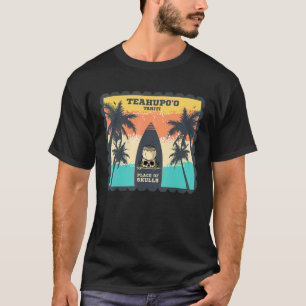 Tahiti Surfing Palms Waves Polynesia Surf Pacific T-Shirt