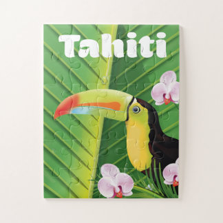 Tahiti Toucan travel print Jigsaw Puzzle