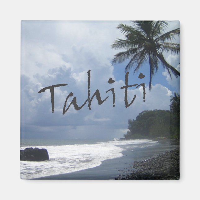 Tahiti Travel Souvenir Photo Fridge Magnets (Front)