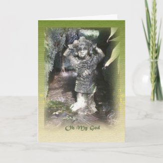Tahitian God Belated Birthday Card