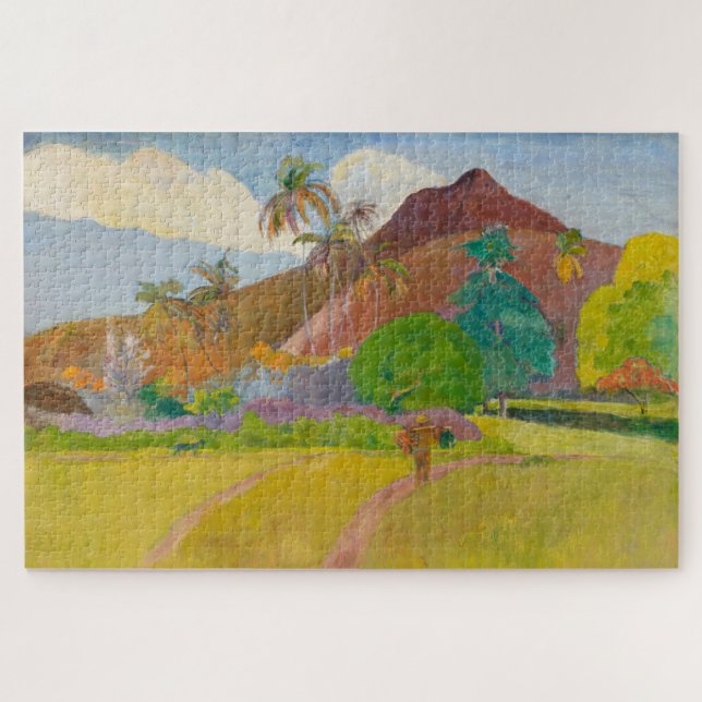 Tahitian Landscape (by Paul Gaugin) Jigsaw Puzzle (Horizontal)