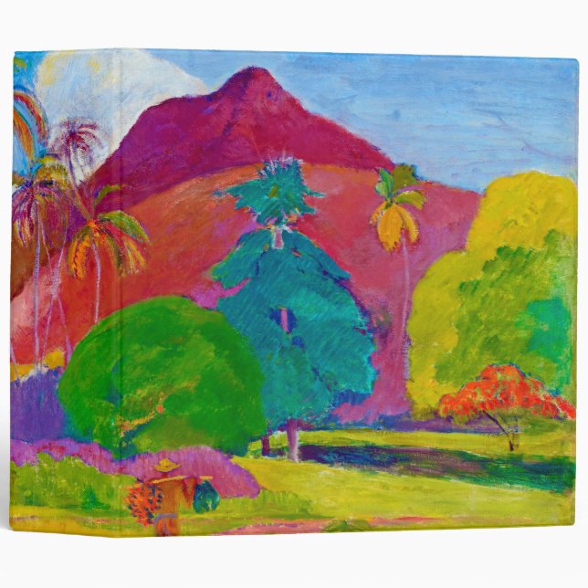 Tahitian Landscape, Gauguin 3 Ring Binder (Front/Spine)