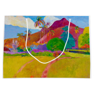 Tahitian Landscape, Gauguin Large Gift Bag