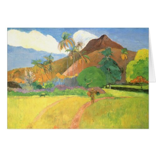 Tahitian Landscape Mountains Tahiti Paul Gauguin