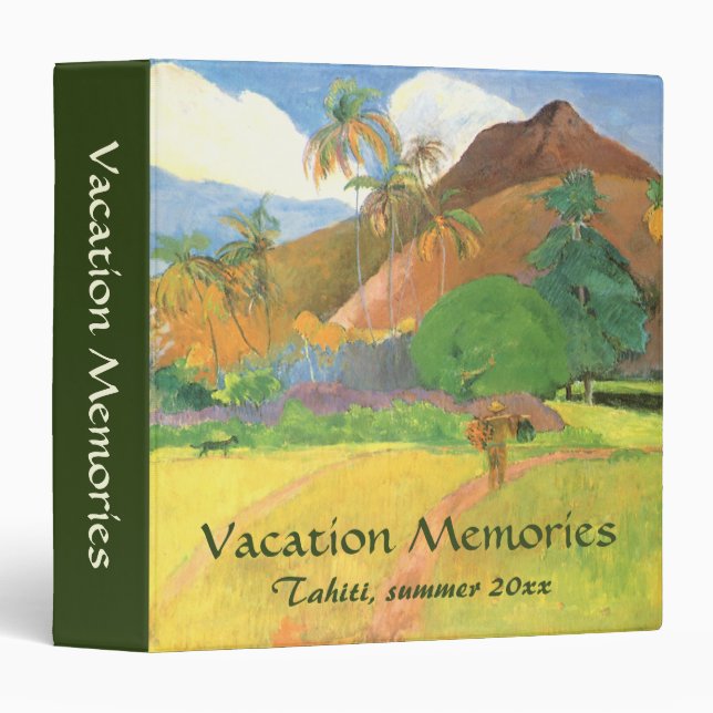 Tahitian Landscape, Mountains Tahiti, Paul Gauguin Binder (Front/Spine)