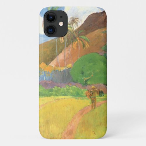 Tahitian Landscape Mountains Tahiti Paul Gauguin iPhone 11 Case