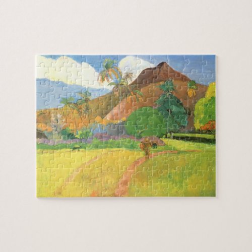 Tahitian Landscape Mountains Tahiti Paul Gauguin Jigsaw Puzzle