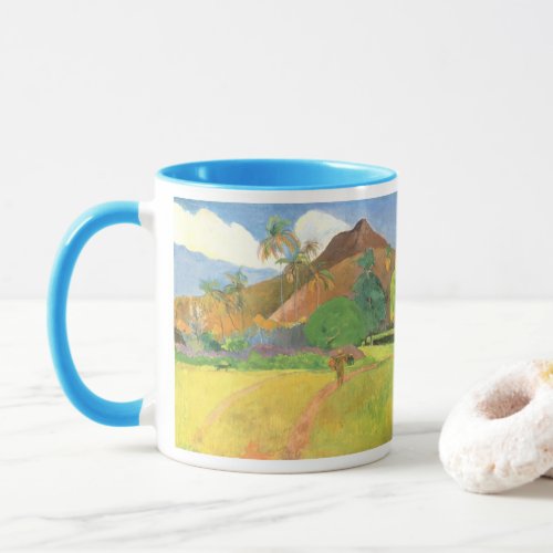 Tahitian Landscape Mountains Tahiti Paul Gauguin Mug