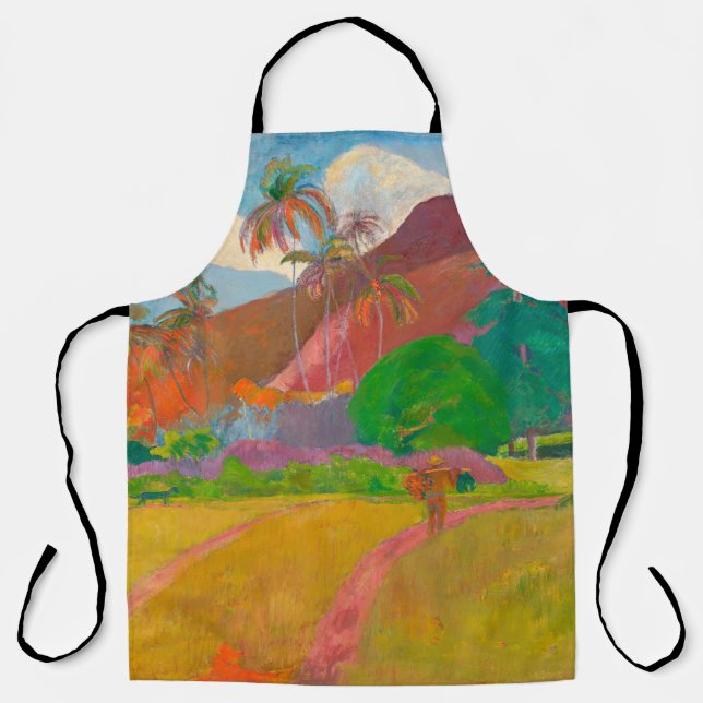 Tahitian Landscape Paul Gauguin Post-Impressionist Apron (Front)