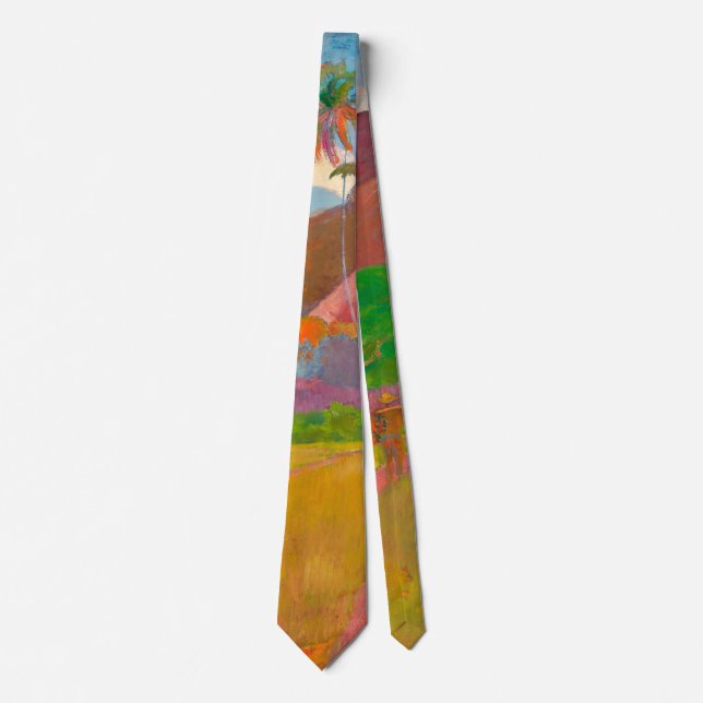 Tahitian Landscape Paul Gauguin Post-Impressionist Neck Tie (Front)