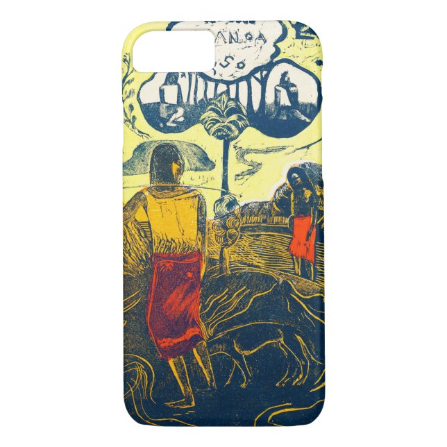 Tahitian Women and Dog, Gauguin Case-Mate iPhone Case (Back)