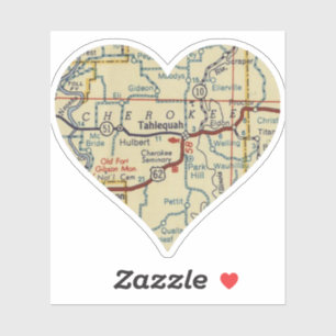 Tahlequah OK Map Sticker
