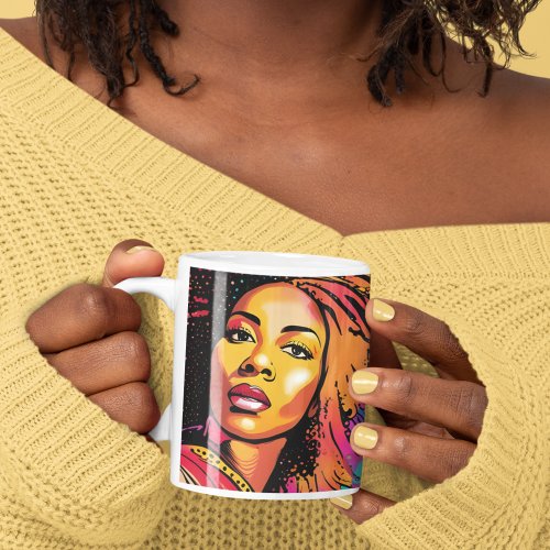 Tahlia Beautiful Black Woman Pop Art Style Coffee Mug