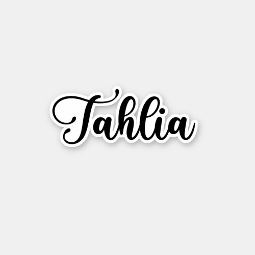 Tahlia Name _ Handwritten Calligraphy Sticker