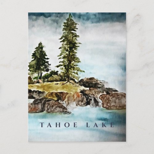 Tahoe Lake Landscape Postcard