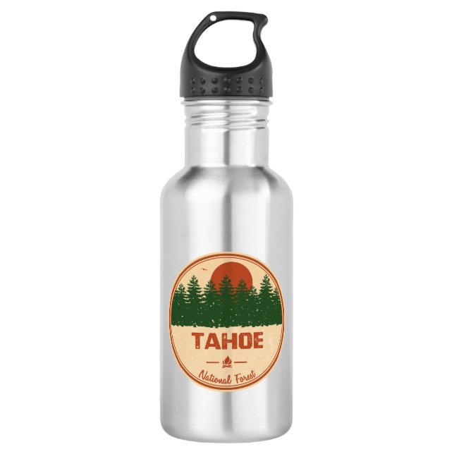 Tahoe National Forest Stainless Steel Water Bottle (Front)